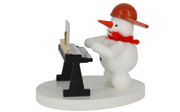 Miniature snowman with keyboard, colored, 8 cm by Ralf Zenker_1