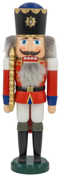 Nutcracker King red-white, 39 cm by Seiffener Volkskunst eG
