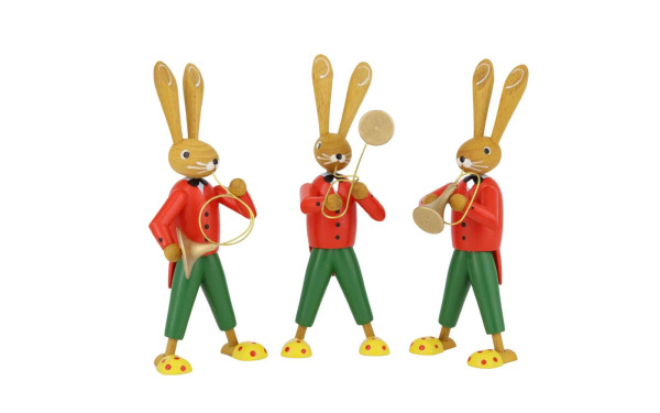 Easter bunny orchestra, 3 pieces, 12 cm by Ralf Zenker_1