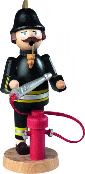 Smoking man fireman, 16 cm by Richard Glässer