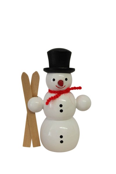 Schneemann mit Ski, 6 cm von SEIFFEN.COM