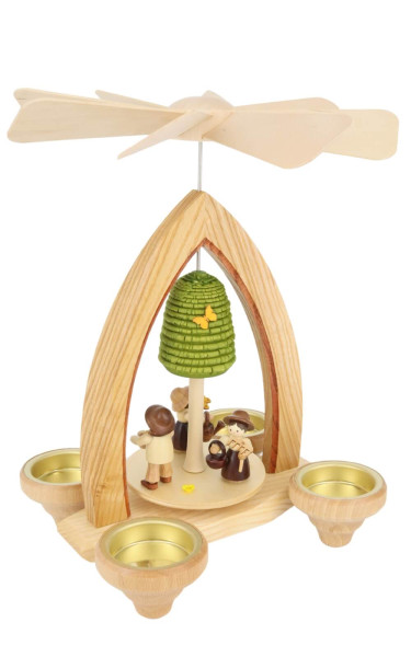 Tea light pyramid spring garden, 26 cm by Heinz Lorenz