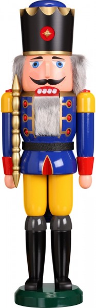 Nutcracker King, blue, 60 cm by Seiffener Volkskunst eG