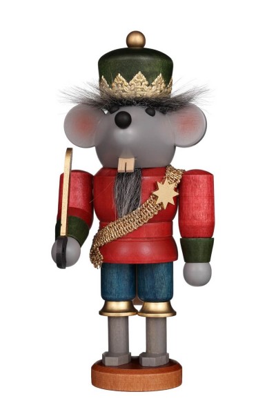 German Christmas Nutcracker King of mouse, 17 cm, Christian Ulbricht GmbH & Co KG Seiffen/ Erzgebirge