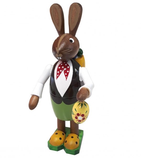Easter bunny with basket and small Easter egg, 15 cm by Figurenland Uhlig GmbH