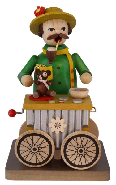 Räuchermännchen Leierkastenmann, 17 cm, farbig von Richard Glässer_1