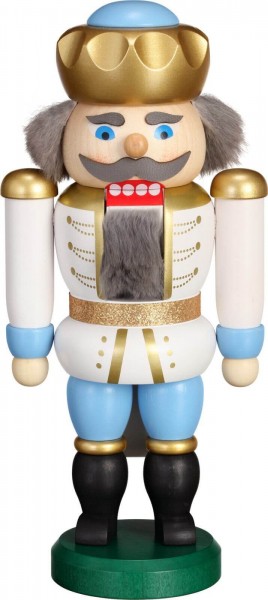 Nutcracker Exclusive King white-blue by Seiffener Volkskunst eG