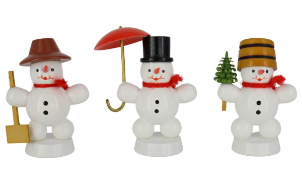 Miniature - Snowman trio I, colored, 5 cm by Ralf Zenker
