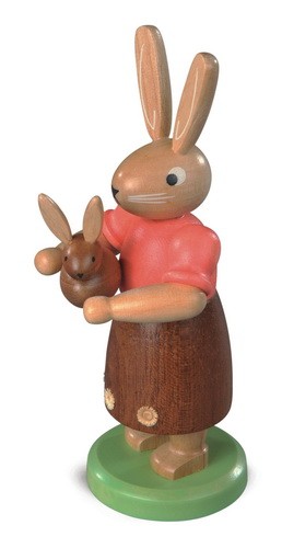 Osterhasenmutter von Müller Kleinkunst mit Kind aus Holz