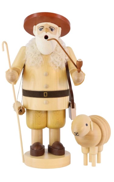 Smoking shepherd with sheep, 34 cm by Richard Glässer