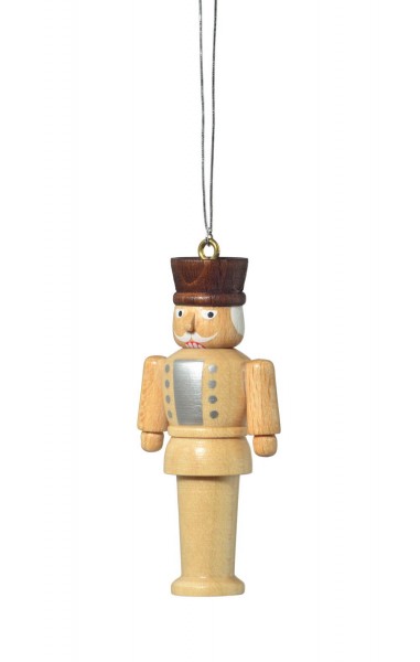 Christmas tree ornament nutcracker, natural, 7 cm by KWO