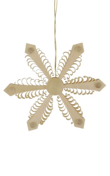 Christbaumschmuck Holzstern, Durchmesser 9 cm von Martina Rudolph