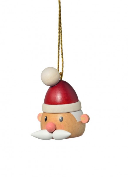 Christmas tree decoration Santa Claus head, 5 cm by KWO