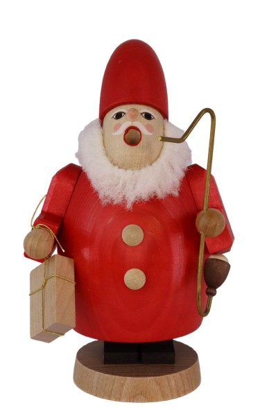 Smoking man Santa Claus, 16 cm, colored by Richard Glässer_1