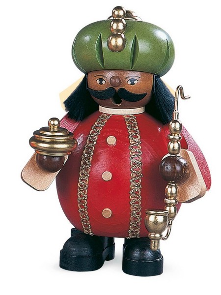Smoking man Balthasar made of wood by Müller Kleinkunst from Seiffen