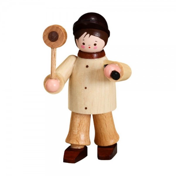 German Wooden Figurin Conductor, nature, 6 cm, Romy Thiel Deutschneudorf/ Erzgebirge