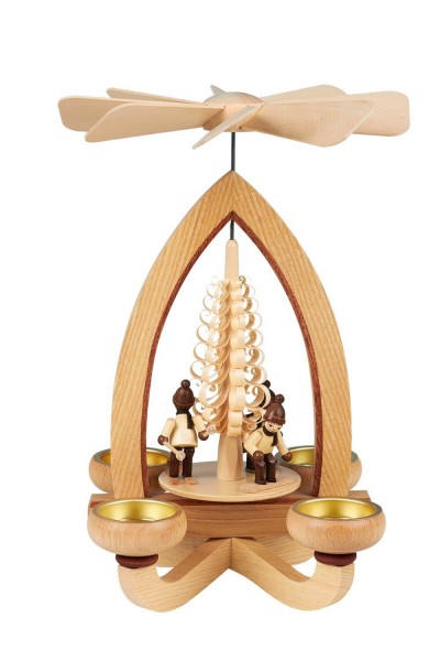 Christmas pyramid winter sportsman for tea lights, 28 cm by Heinz Lorenz_pic1