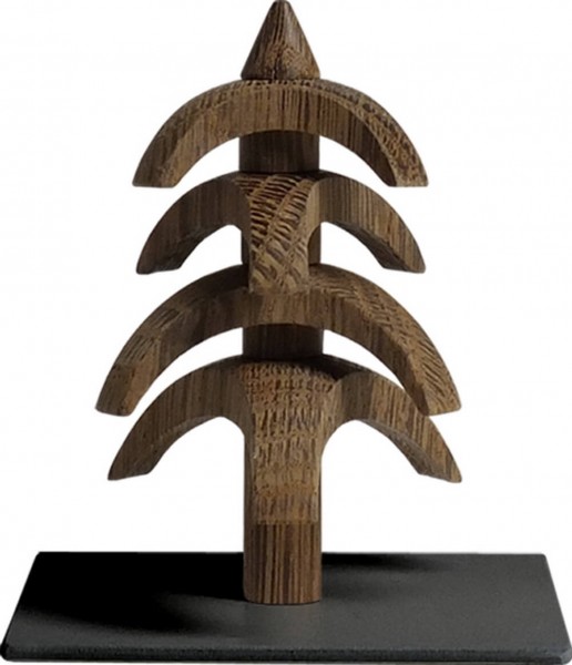 Twist tree, smoked oak, 8 cm by Seiffener Volkskunst eG