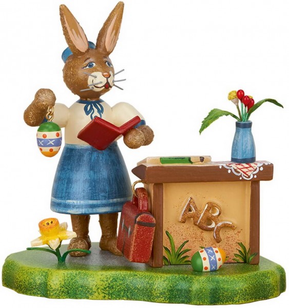 Miniature Easter bunny - bunny school woman teacher of Hubrig folk art