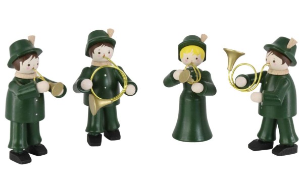 Miniatur Jägerquartett, farbig von Romy Thiel