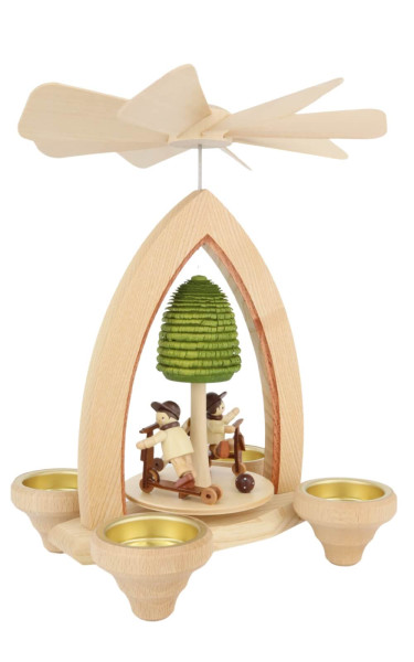 Tealight pyramid play meadow, 26 cm by Heinz Lorenz