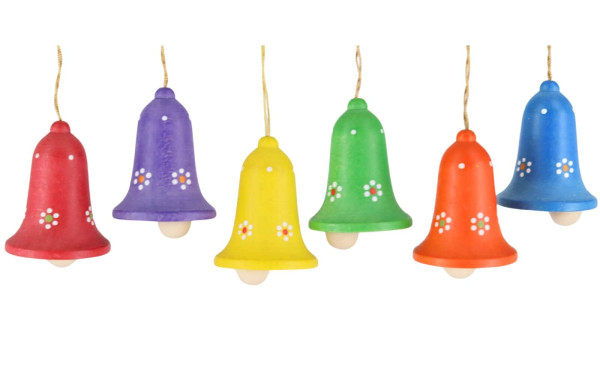 Bells multicolored 6 pieces by Gunter Flath