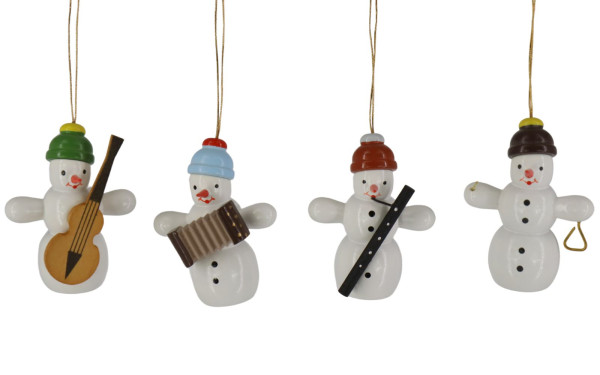 Christmas tree decoration snowman quartet, 6 cm, colored by Ralf Zenker
