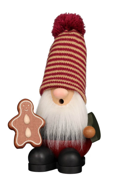 Smoking man ball dwarf gingerbread seller, 24 cm by Christian Ulbricht