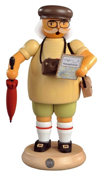 Smoking man Tourist, 25 cm by Müller Kleinkunst