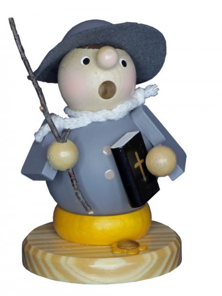 Smoking man walking preacher Martin with Bible, 11 cm by Ralf Zenker