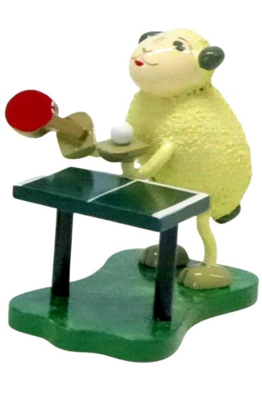 Sheep Bolli, playing table tennis by Figurenland Uhlig GmbH