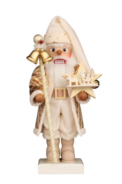 Nutcracker Santa Claus white gold, 47 cm by Christian Ulbricht