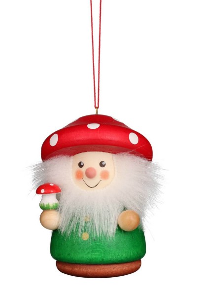 Christmas Tree Decorations & Ornaments little man Pilzmännl, 7,5 cm, Christian Ulbricht GmbH & Co KG Seiffen/ Erzgebirge