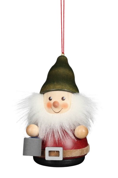 Christmas tree decorations & Ornaments Gnome with Bucket, 8 cm by Christian Ulbricht Seiffen / Ore Mountains
