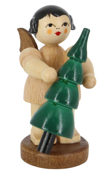 Christmas angel with Christmas tree, natural by Figurenland Uhlig GmbH_1