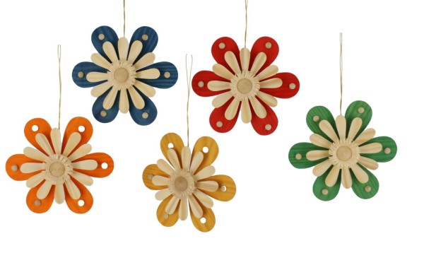 Spring flowers to hang, 5 pieces by Martina Rudolph