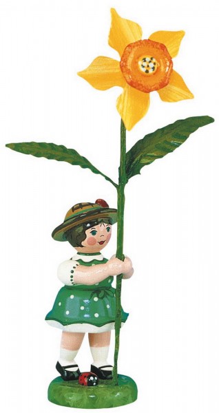 Flower girl with daffodil by Hubrig Volkskunst