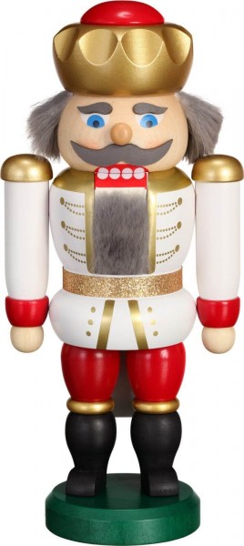 Nutcracker Exclusive King white-red, 20 cm by Seiffener Volkskunst eG