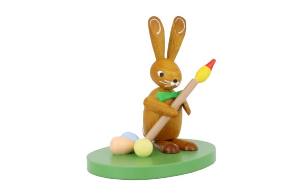 Easter bunny with paintbrush, colored, 7 cm by Ralf Zenker_2
