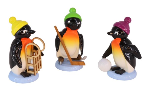 Pinguine Freizeitsportler, 3 - teilig, farbig von SEIFFEN.COM