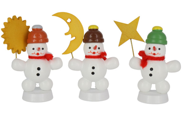 Snowman trio V, 5 cm by Volker Zenker