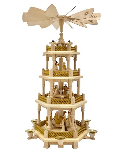 Christmas pyramid Holy Story, 4- tiered, 54 cm by Richard Glässer