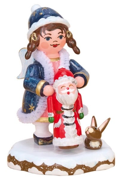 Winter Child Sky Child with Santa Claus, 6,5 cm by Hubrig Volkskunst