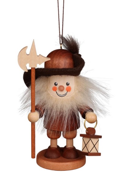 Christmas Tree Decorations & Ornaments gnome night - watchman, nature, nature, 9,6 cm, Christian Ulbricht GmbH & Co KG Seiffen/ Erzgebirge
