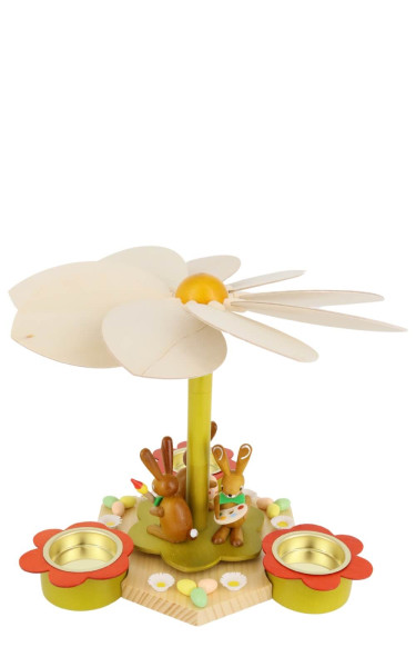 Tea light pyramid with Easter bunny, 19 cm by Volker Zenker
