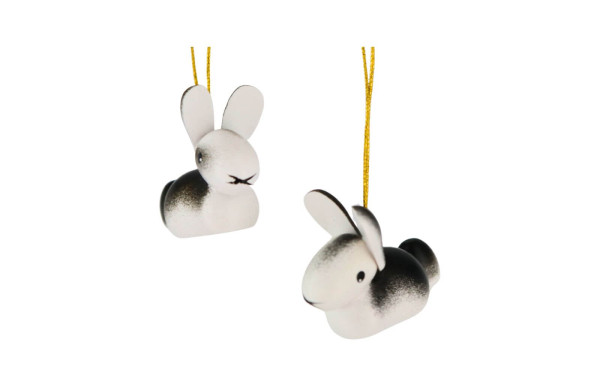 Hanging bunnies, 5 pieces, white by SEIFFEN.COM_1