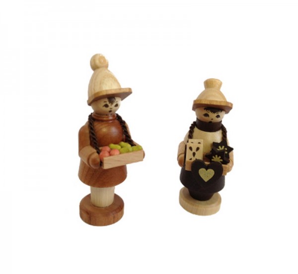Miniature Pair of Market traders, 7 cm by Spielwarenmacher Günther