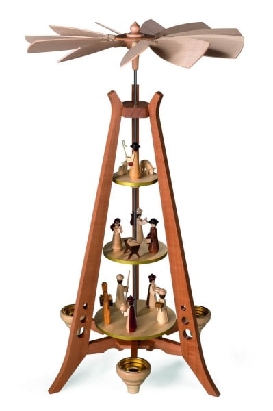 Weihnachtspyramide Heilige Geschichte, 3 stöckig, 57 cm von Müller Kleinkunst