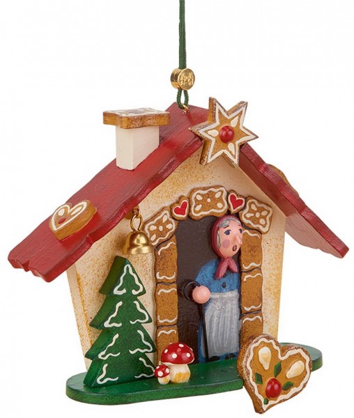Christmas Tree Decoration, Witch House by Hubrig Volkskunst