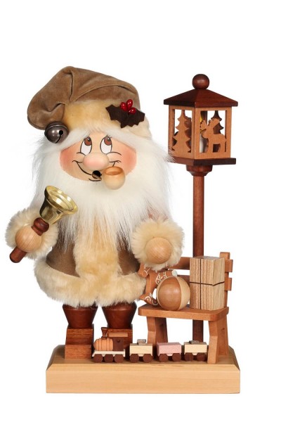 German Insence Smoker gnome santa with bench, 28 cm, Christian Ulbricht GmbH & Co KG Seiffen/ Erzgebirge